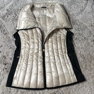 Calvin Klein Performance Quilted Cream and Black Vest